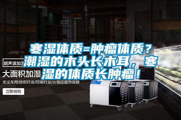 寒濕體質=腫瘤體質?潮濕的木頭長木耳,寒濕的體質長腫瘤!