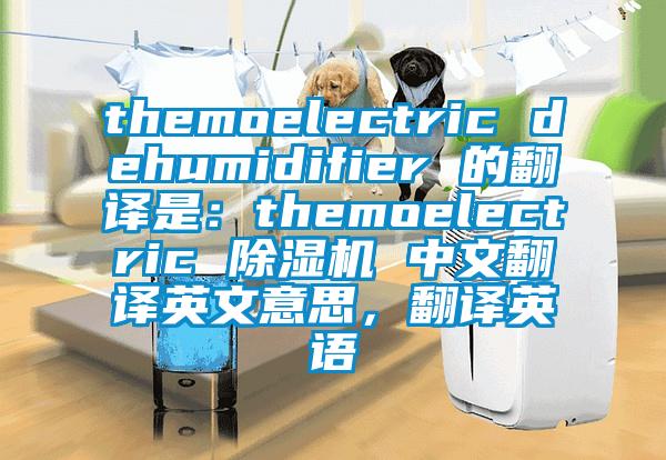 themoelectric dehumidifier 的翻譯是:themoelectric 除濕機(jī) 中文翻譯英文意思,翻譯英語
