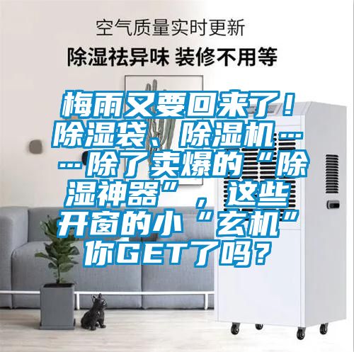 梅雨又要回來了!除濕袋、除濕機……除了賣爆的“除濕神器”,這些開窗的小“玄機”你GET了嗎?